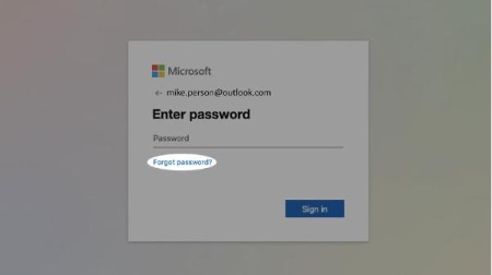  2. Select Forgot password?