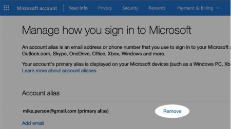 10. Here, you will be able to manually remove any suspicious email addresses or phone numbers by selecting the Remove button.